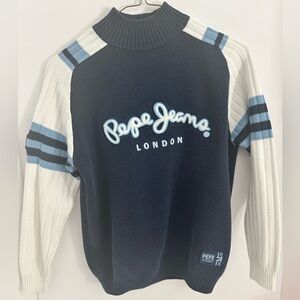 Pepe Jeans - Kids sweater pullover. White and blue tones. Size: L (12-14)
